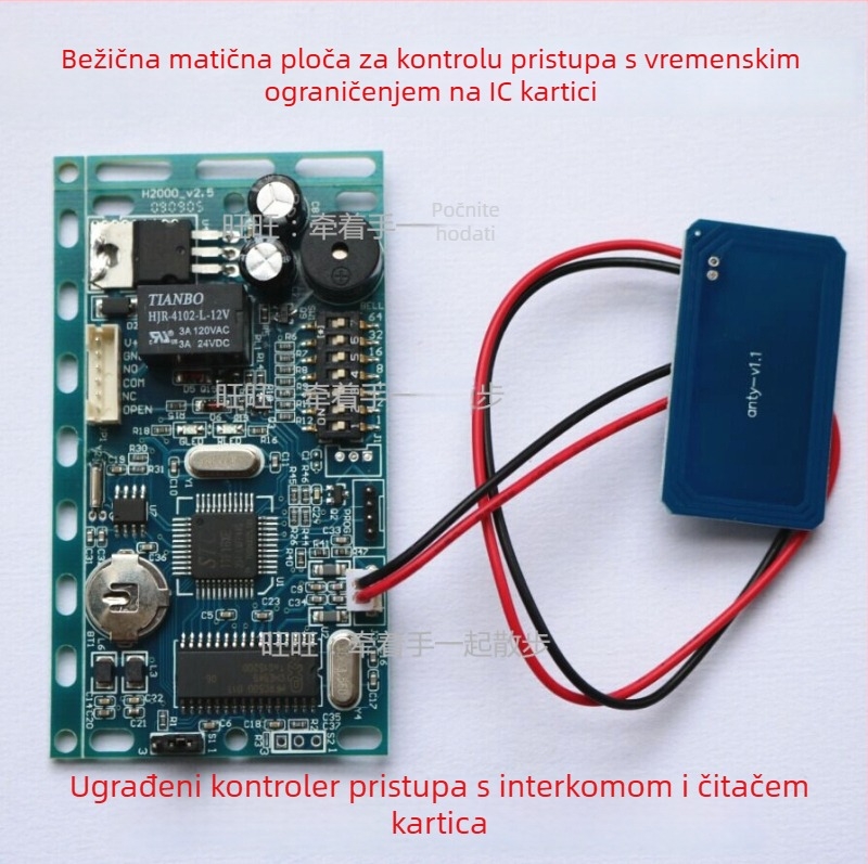 Bežični pristup karticom IC, offline način rada, vremenski i brojčani pristup, IC ugrađen u sustav zgradenog domofona