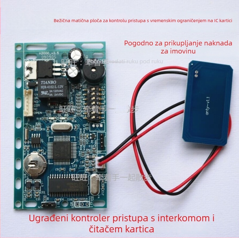 Bežični pristup karticom IC, offline način rada, vremenski i brojčani pristup, IC ugrađen u sustav zgradenog domofona