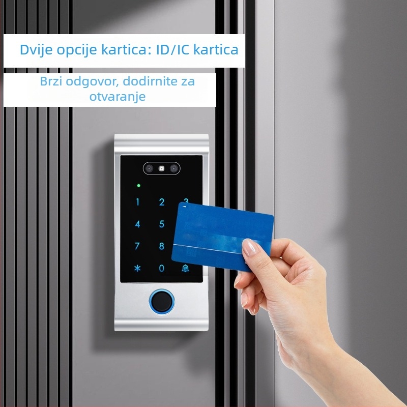 Secukey VF6-WIFI: Graffiti Smart serija od legure cinka — sve-u-jednom sustav kontrole pristupa s čitačem kartice, lozinkom, otiskom prsta i prepoznavanjem lica, vodootporan