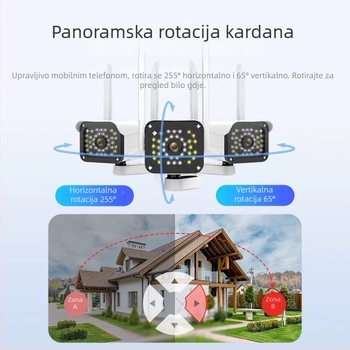 HD vanjska bežična kamera za nadzor s noćnim vidom, 4G za kućno praćenje – izuzetno jasna slika