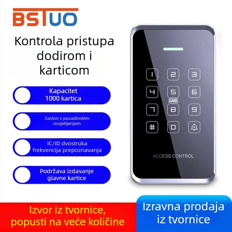 Dvostruko otporan sustav kontrole pristupa s lozinkom i NFC za mobilni telefon, elektromagnetski mehanizam zaključavanja za jednostruka i dvostruka staklena vrata