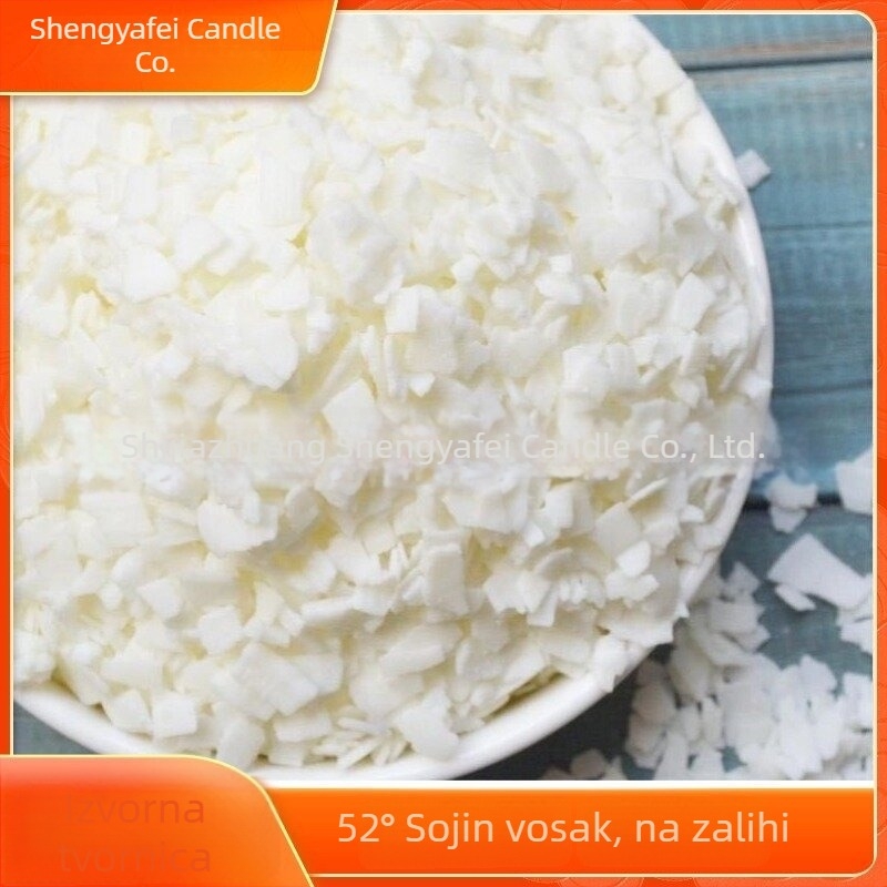 Sojin vosak pahuljice s točkom topljenja 52°C, čist biljni vosak za aromatične svijeće, DIY materijal za punjenje u čašice