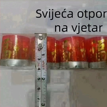 Parafinske svijeće, otporne na vjetar, crvene, 18 komada, bez dima, ekološki prihvatljive, u obliku šalice, za čišćenje grobova i proslavu novog doma