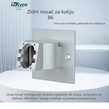 Zidni držač za 86-kutiju za sustave kontrole pristupa s prepoznavanjem lica, kompatibilan s modelima Hikvision, Zhongkong i Dahua