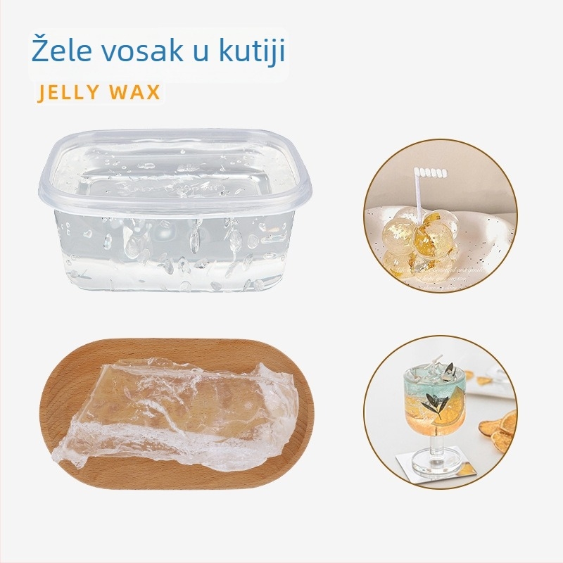 Set materijala za želatinske svijeće – prozirni aromatski sirovinski materijali za svijeće, 500 g kristalnog voska