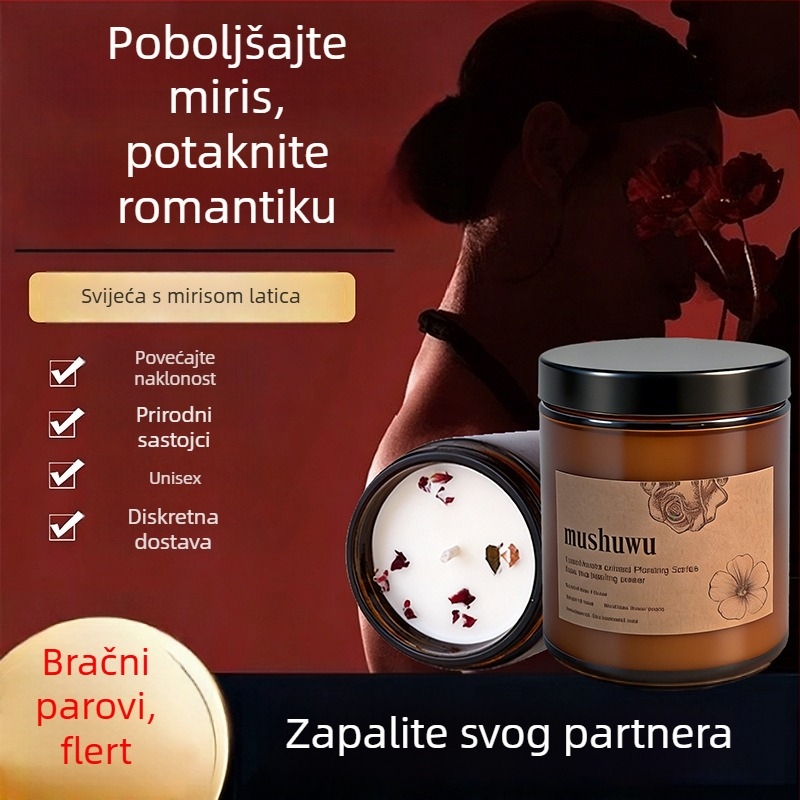 Svijeća s mirisom ylang-ylang za spavaću sobu - dugotrajna unutarnja aromaterapija za parove