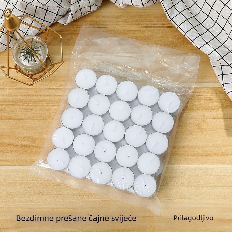 Bezdymna presovana svijeća za kućnu upotrebu od parafina, aromaterapijska čajna svijeća, mala cilindrična svijeća s voskom pečatom, grijaća pločica za čaj i održavanje topline