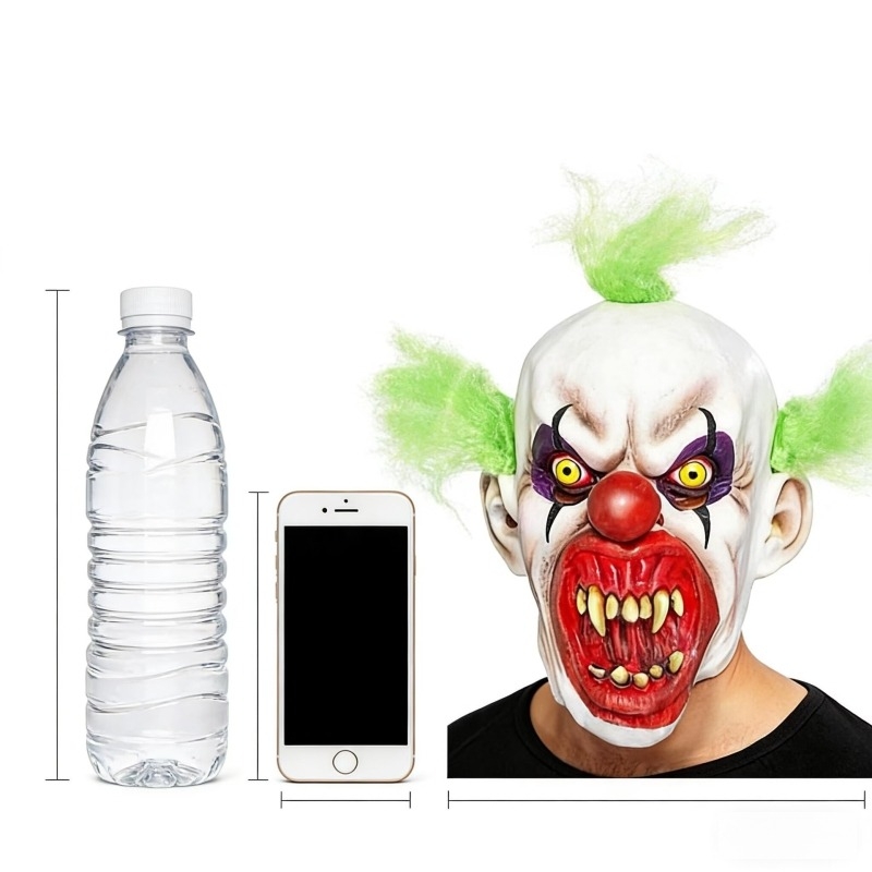 Lateks maska zlog klauna za Halloween, horor zombie, krvavi dodatak za glavu