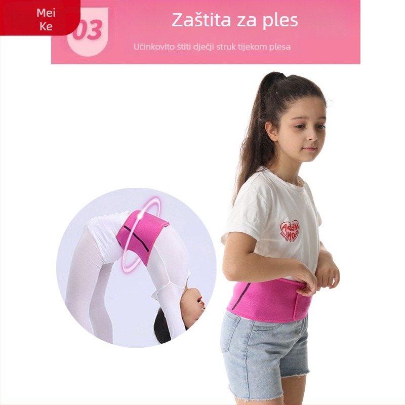 Dječji pojas za zaštitu talije za ples i vježbanje - podrška abdomenu, zaštita trbuha, pogodan za djecu srednje i veće tjelesne građe