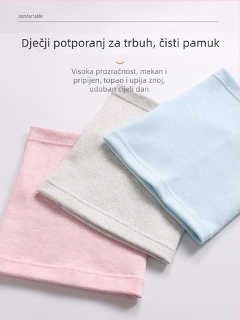 Pamučni bebački pojas za struk: toplina i prozračnost, produženi opseg struka za dojenčad i malu djecu, zaštita pupka i trbuha