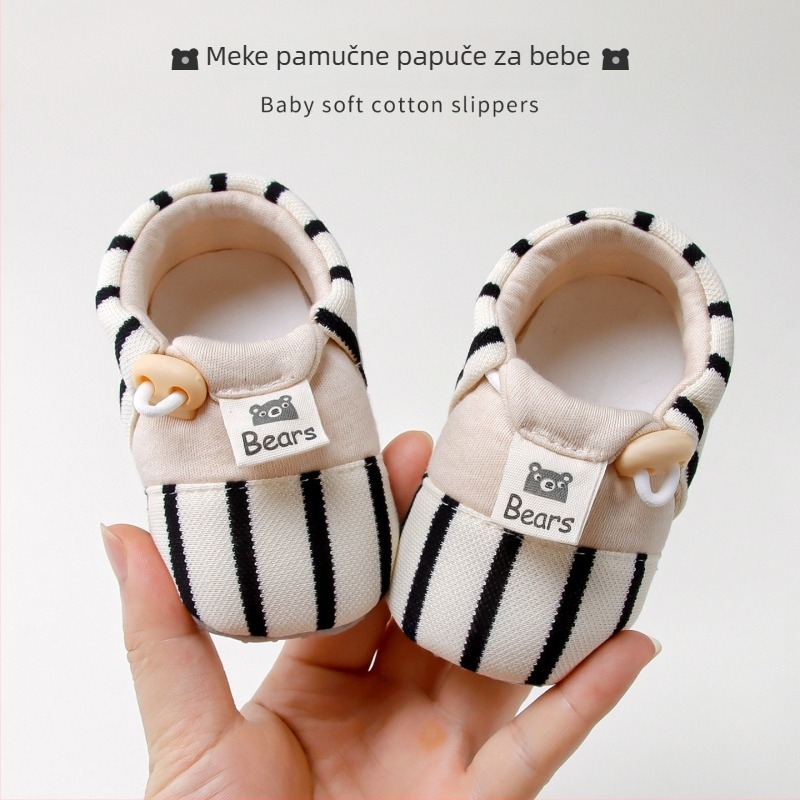 Bebeće cipele za hodanje s mekanom protukliznom potplatom, prozračni gornji dio od pamuka, unisex, 6–12 mjeseci