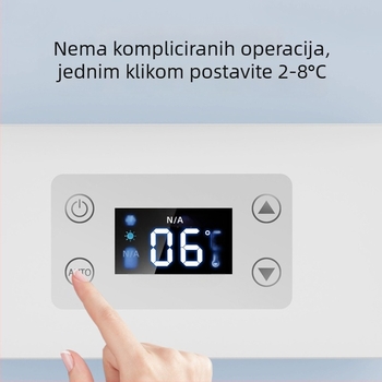 Prijenosni hladnjak za inzulin, hlađenje 0–18 °C, USB punjenje, za automobil i dom (12V/24V)
