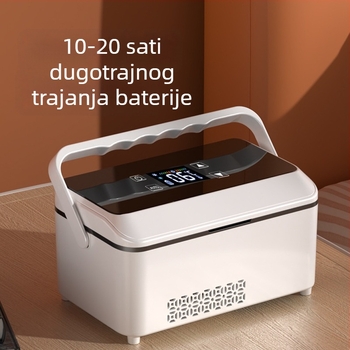Prijenosni hladnjak za inzulin, hlađenje 0–18 °C, USB punjenje, za automobil i dom (12V/24V)