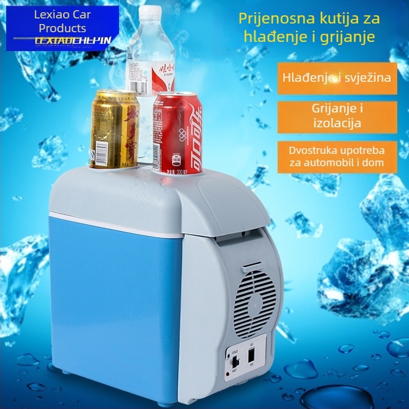 Prijenosna 7,5 L hladnjak za auto i dom, kompaktni mini frižider s držačem za čaše