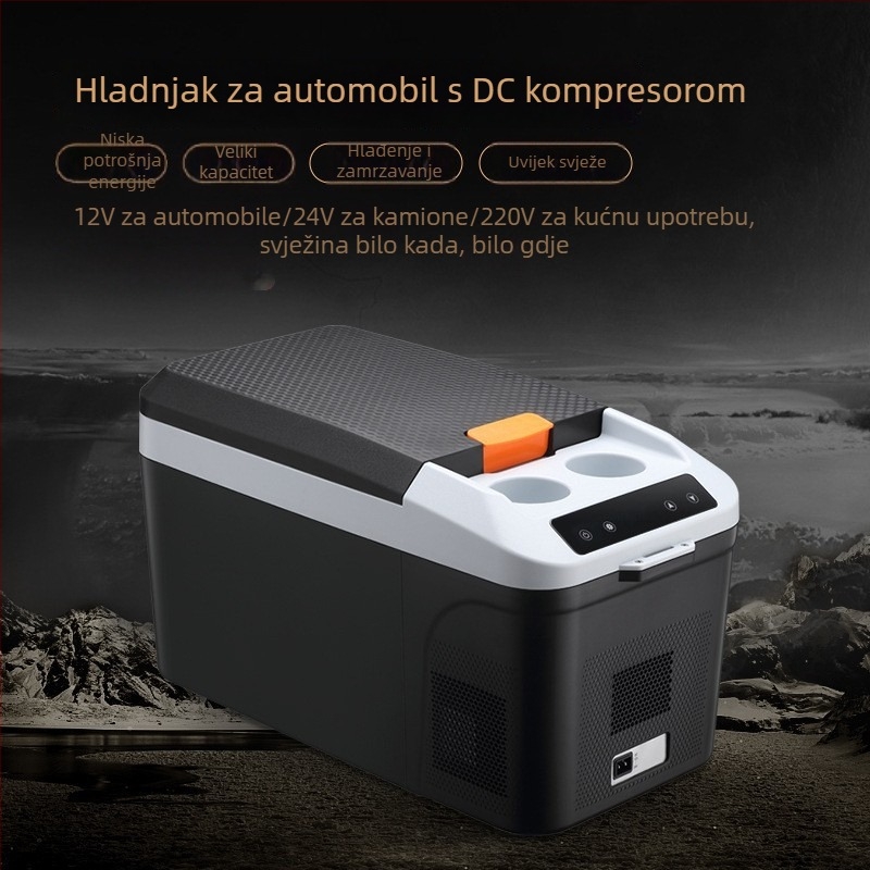 Prijenosni DC kompresor hladnjak za auto i dom, 16–20 L, 12–24 V, mini hladnjak za kampiranje