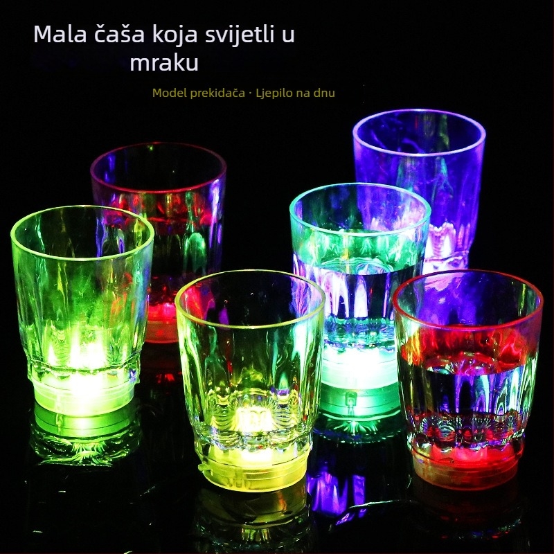 LED šarene svjetleće čašice za shot, za koncerte i barove, osmerokutne čašice