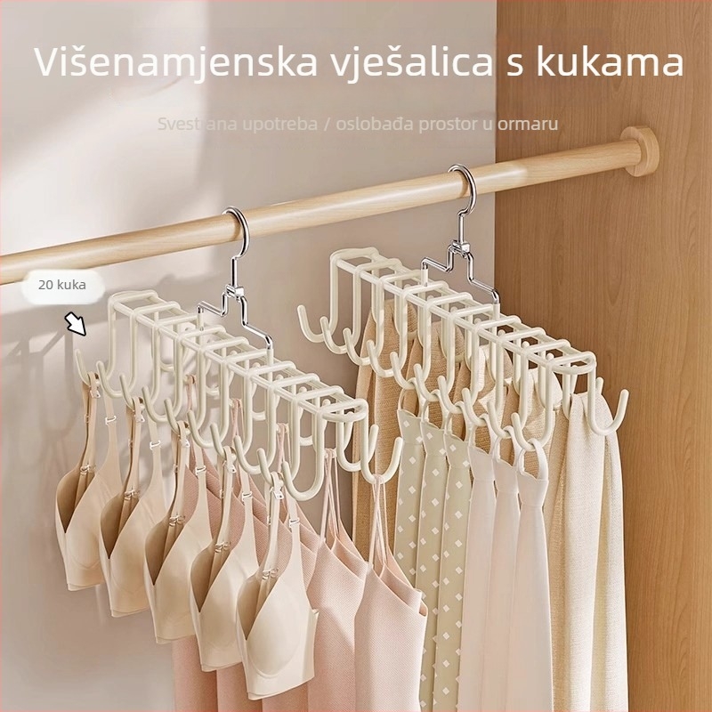 Nehrđajući čelični držač za donje rublje, za internat — Višefunkcionalni organizator grudnjaka i majica