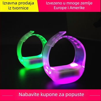 LED svijetleća narukvica za koncerte s bežičnim daljinskim upravljačem, tisk logotipa do 25×40 mm, više boja