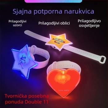 Svjetleći LED silikon narukvica za koncerte i glazbene festivale – rekvizit za atmosferu