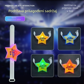 Svjetleći LED silikon narukvica za koncerte i glazbene festivale – rekvizit za atmosferu