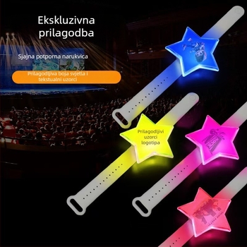 Svjetleći LED silikon narukvica za koncerte i glazbene festivale – rekvizit za atmosferu