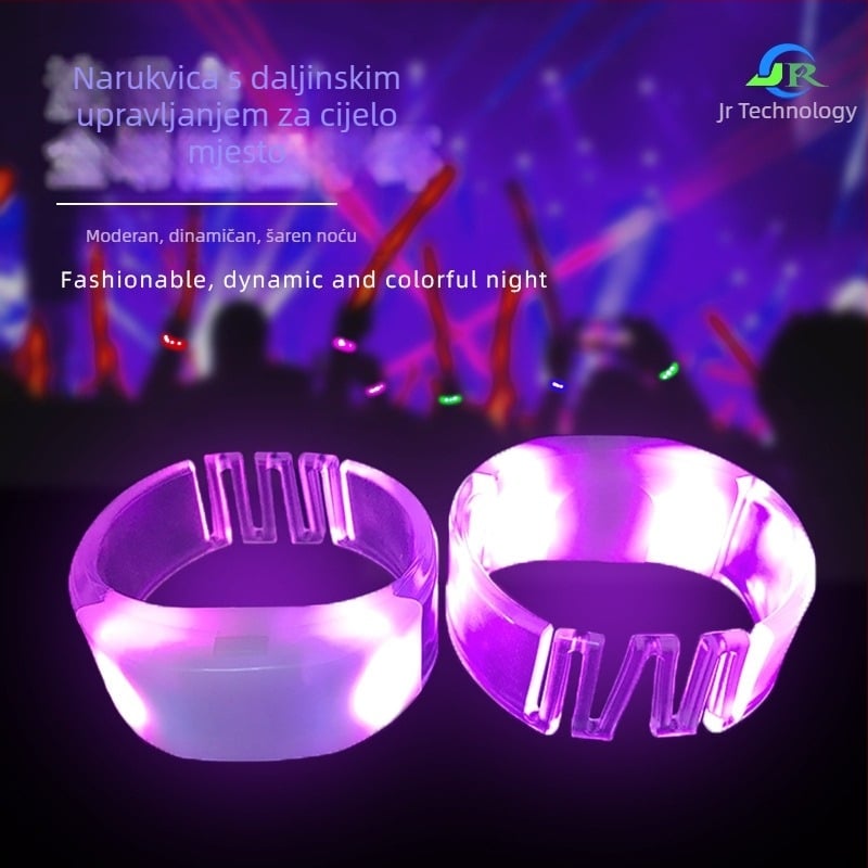 LED svijetleći narukvica s daljinskim upravljanjem za koncerte, barove i glazbene festivale
