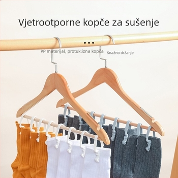 Novi model: višenamjenska vješalica za sušenje odjeće bez tragova, plastična konstrukcija otporna na vjetar i klipsi za čarape