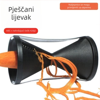 Višenamjenski spiralni rezač za povrće s rotirajućom rendom i oguljivačem — kuhinjski alat