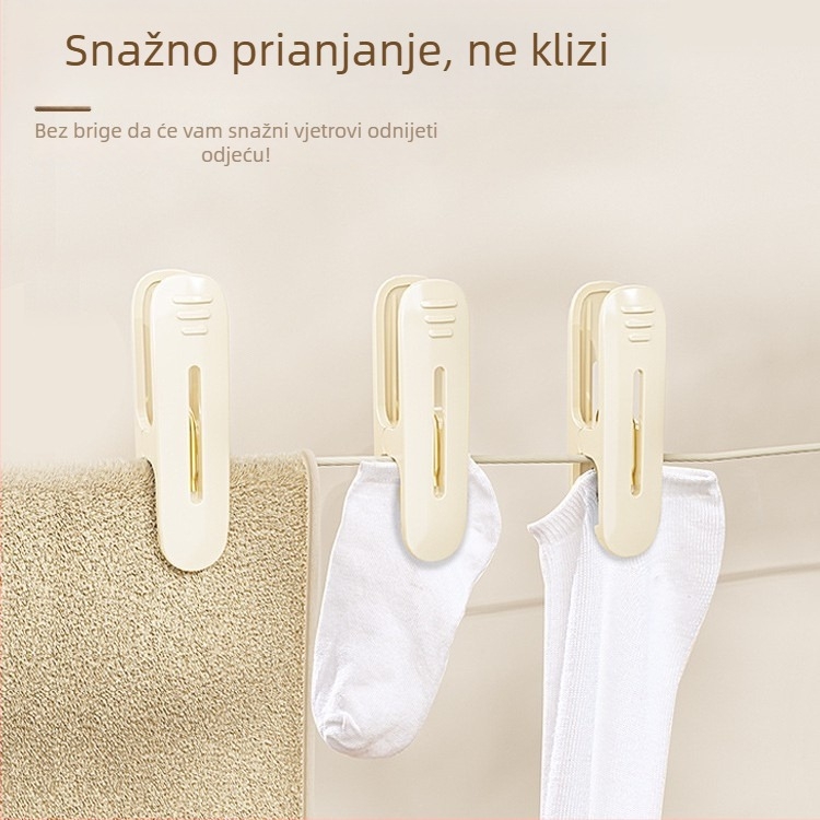 Plastični klipovi za sušenje odjeće, otporni na vjetar, čvrsto pričvršćivanje, mali klipovi za čarape, ručnike i posteljinu