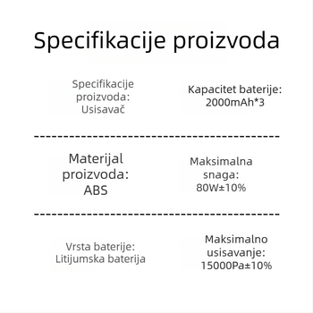 Automobilski usisavač s dvostrukom funkcijom: snažan usis, bezčetkasti motor, ugrađeni inflator, digitalni LED zaslon