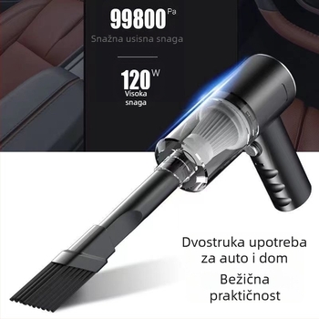 3-u-1 bežični ručni usisavač za auto i dom – snažan, prenosan, bežično punjenje