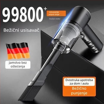 3-u-1 bežični ručni usisavač za auto i dom – snažan, prenosan, bežično punjenje