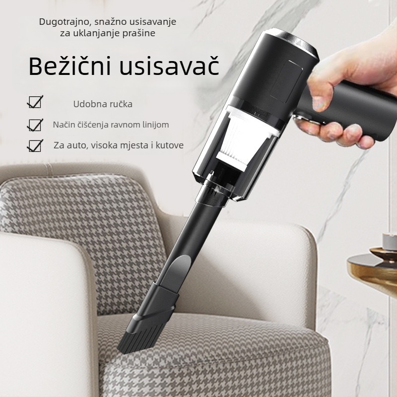 3-u-1 bežični ručni usisavač za auto i dom – snažan, prenosan, bežično punjenje