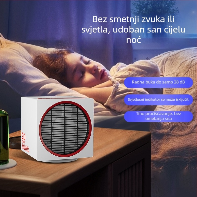 Kućni pročistač zraka s aktivnim ugljem, uklanja formaldehid i dim od cigareta, kompaktni stolni uređaj, model A3