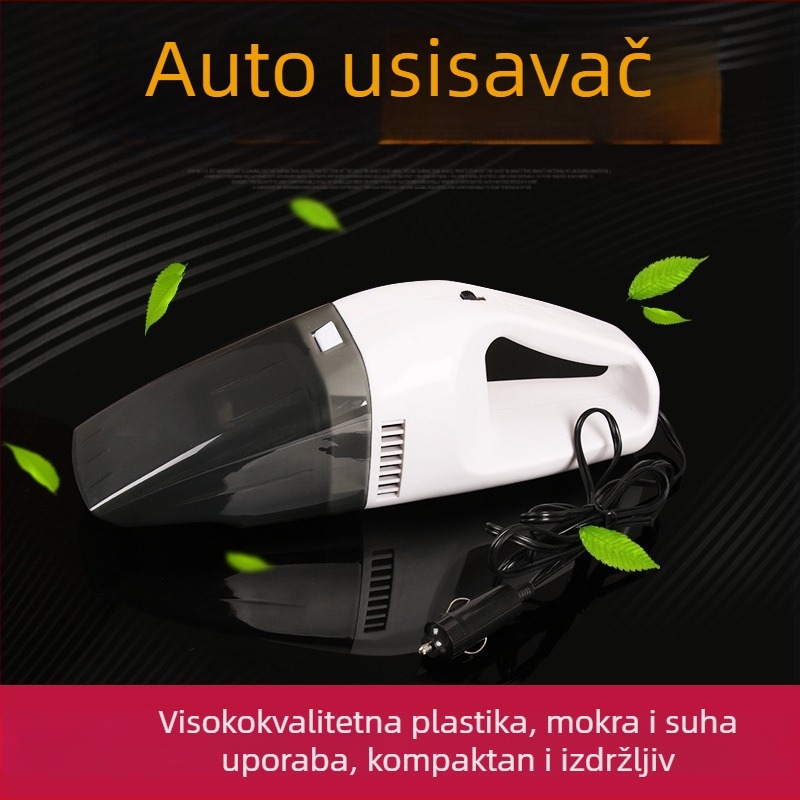 Prijenosni usisavač za automobil, ručni, mokro i suho čišćenje, snažno usisavanje, 12V