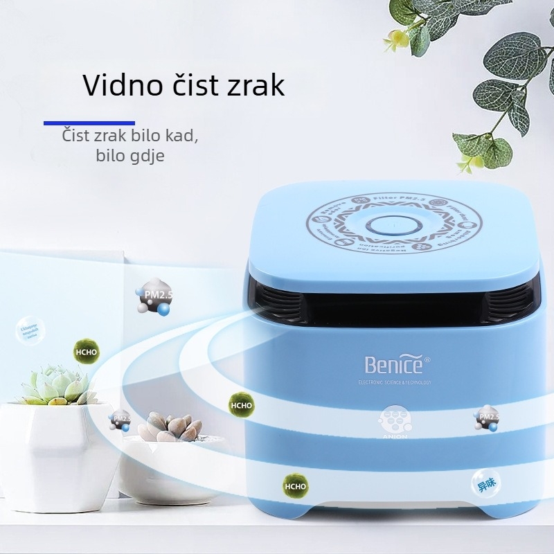 Benass AP08 Mini pročistač zraka za dom i automobil, PM2.5, negativni ioni, uklanjanje formaldehida
