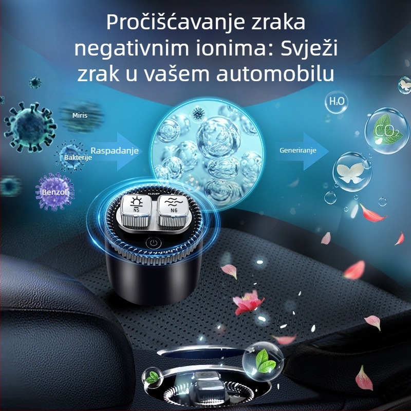 Kelaifu automobilska aromaterapija, skriveni dvostruki miris, elektronički difuzor, dugotrajni miris, uklanjanje mirisa, pročišćavanje zraka s negativnim ionima