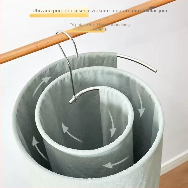 Špiralni balkonski sušač za rublje, kružni držač od nehrđajućeg čelika