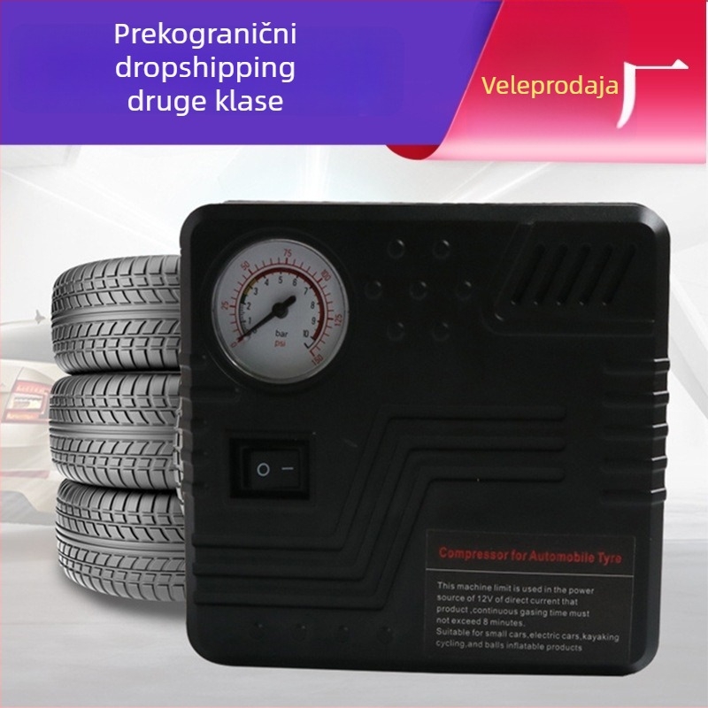 19-cijevna automobilska pumpa za zrak visoke snage, kompaktna pumpa za gume, 12V prijenosna pumpa za automobile i bicikle