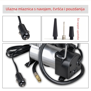 Metalna pumpa za zrak u automobilu, s jednim cilindrom, 12V