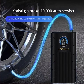 Nova snažna bežično napajana pumpa za zrak za automobil, prijenosna i na baterije, za auto i dom, s digitalnim zaslonom