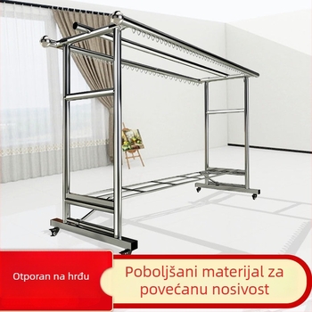 Stalak za sušenje odjeće od 304 otporne čelika, ojačan za balkon, vanjska upotreba, produžen i pomican