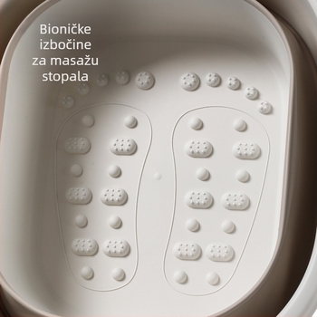 FaSoLa sklopiva kadica za stopala, izolirana i debela, prijenosna s masažnom funkcijom za kućnu upotrebu