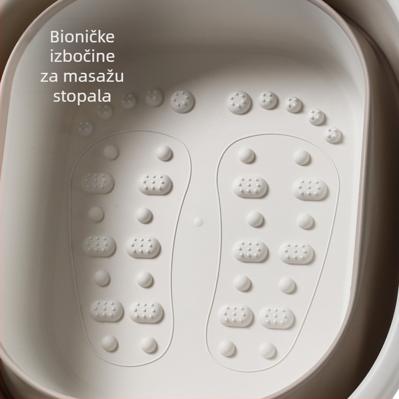 FaSoLa sklopiva kadica za stopala, izolirana i debela, prijenosna s masažnom funkcijom za kućnu upotrebu