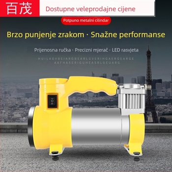 Električna pumpa za auto gume, 3-u-1, s LED svjetlom, 150 PSI