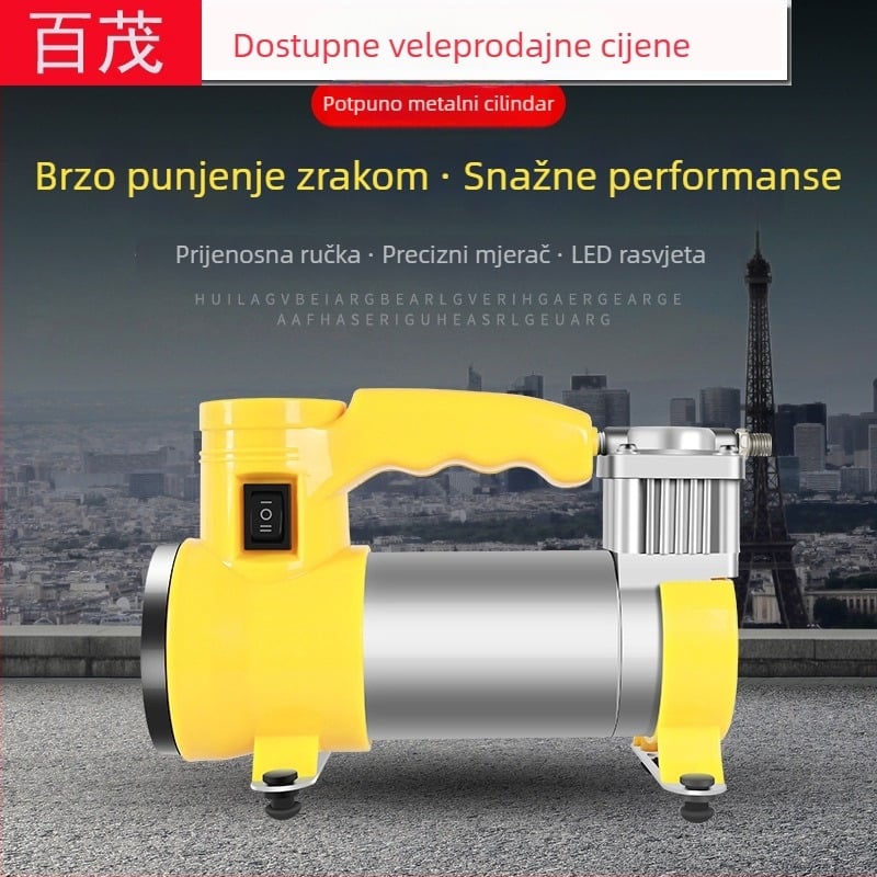 Električna pumpa za auto gume, 3-u-1, s LED svjetlom, 150 PSI