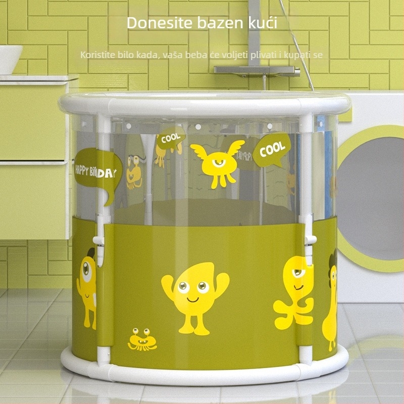 Sklopiva dječja kada za kupanje, prozirna, za unutarnju upotrebu, za kupanje i plivanje