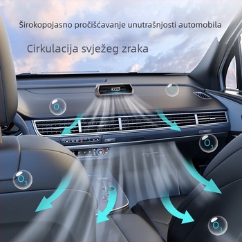Solarni automobilni čistač zraka s ozonom i negativnim ionima – uklanja mirise, dezinficira i uklanja formaldehid