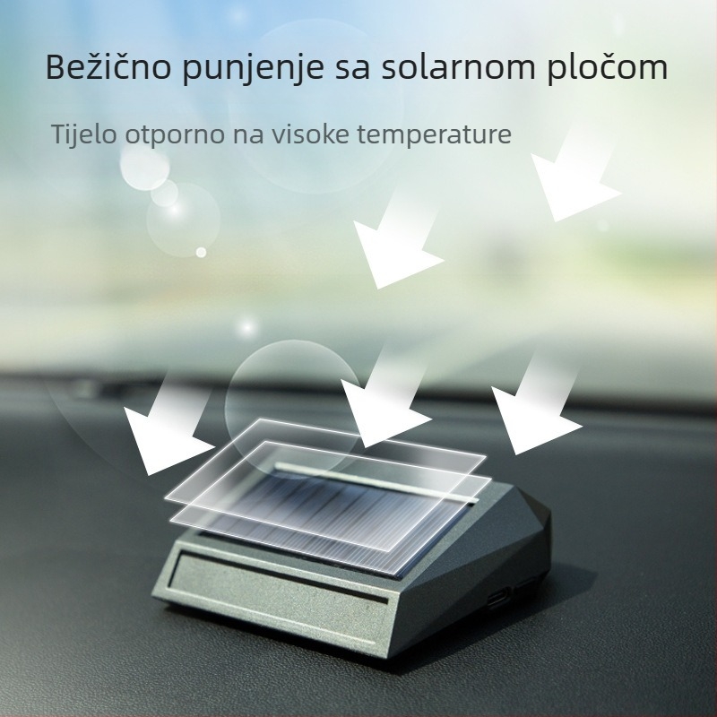 Solarni automobilni čistač zraka s ozonom i negativnim ionima – uklanja mirise, dezinficira i uklanja formaldehid