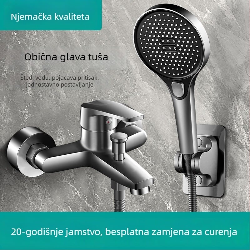 Saomao 2025 novi model bakrenog tuš seta s tlakom – jednostavna ugradnja, tuš glava bez gornje tryske, 3-u-1 za kupaonicu